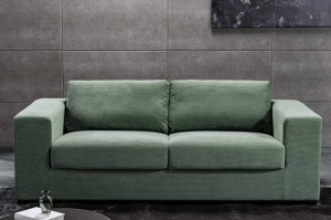 CANAPEA, LOUNGER 220CM, STRUCTURA DE LEMN SI STOFA, VERDE/NEGRU, COD 43758, MODEL DEOSEBIT - Img 2