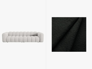 CANAPEA LUPIN, 4 LOCURI, 288 CM, DIVERSE NUANTE, TAPITERIE BOUCLE, DESIGN DEOSEBIT - Img 7