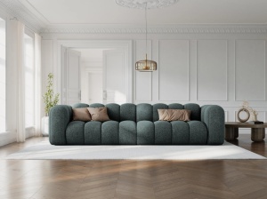 CANAPEA LUPIN, 4 LOCURI, 288 CM, VERDE PETROL 78, TAPITERIE CHENILLE, DESIGN DEOSEBIT