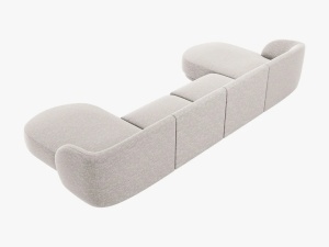 CANAPEA MILEY, 5 LOCURI, 330 CM, GRI DESCHIS 06, TAPITERIE CHENILLE, DESIGN DEOSEBIT - Img 2