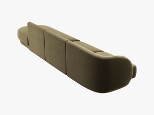 CANAPEA MILEY DREAPTA, 4 LOCURI, 325 CM, VERDE 77, TAPITERIE DIN CATIFEA, DESIGN DEOSEBIT - Img 2