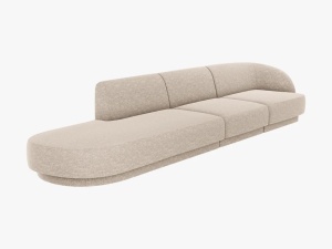 CANAPEA MILEY STANGA, 4 LOCURI, 325 CM, BEJ 30, TAPITERIE CHENILLE, DESIGN DEOSEBIT