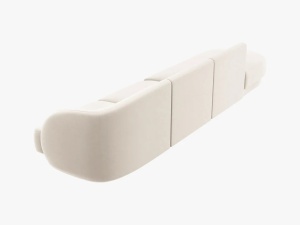 CANAPEA MILEY STANGA, 4 LOCURI, 325 CM, BEJ DESCHIS 22, TAPITERIE DIN CATIFEA, DESIGN DEOSEBIT - Img 3