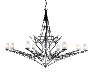 CANDELABRU ESTRELLA 150, NEGRU, DIN METAL, STIL MODERN, B2