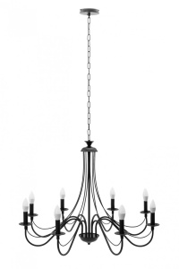 CANDELABRU RUSTIC APP648-8CP, 137X84 cm, NEGRU, DIN METAL, STIL RUSTIC, TU - Img 5
