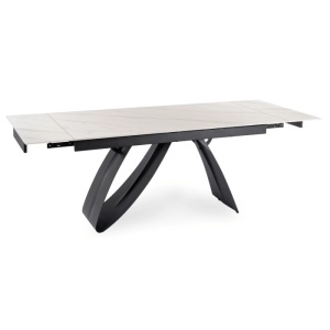 CEL MAI MIC PRET!!!MASA EXTENSIBILA 160-220CM, ARTIM MEBLE, REALIZATA DIN METAL SI CERAMICA, CULOARE MARMURA ALBA/NEGRU, STIL MODERN