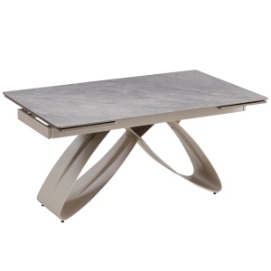 CEL MAI MIC PRET!!!MASA EXTENSIBILA 160-240CM, ARTIM MEBLE, REALIZATA DIN METAL SI CERAMICA, CULOARE MARMURA GRI/CREM, STIL MODERN - Img 8