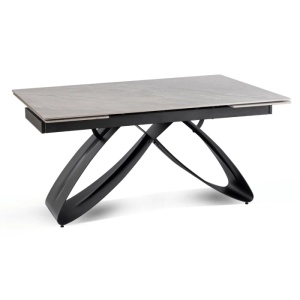 CEL MAI MIC PRET!!!MASA EXTENSIBILA 160-240CM, ARTIM MEBLE, REALIZATA DIN METAL SI CERAMICA, CULOARE MARMURA GRI/NEGRU, STIL MODERN - Img 9