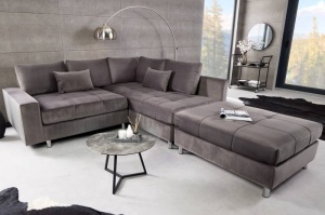 COLTAR 220CM, CATIFEA GRI ARGINTIU CU TABURET, MODEL DEOSEBIT, ARTIM GROUP SELECTION - Img 3