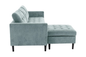 COLTAR 3 LOCURI, STOCKHOLM 220CM, STANGA/DREAPTA, MATERIAL CATIFEA BLUE, ARTIM GROUP SELECTION - Img 4
