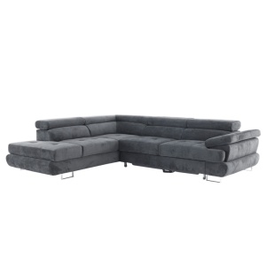 COLTAR BUTON P, MODEL STANGA, GRI, DIN TEXTIL, TETIERE REGLABILE, STIL MODERN, TK - Img 5