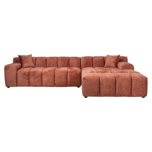 COLTAR CUBE CU 3 LOCURI + CANAPEA EXTENSIBILA DREAPTA SI 2 PERNE DECORATIVE, FUSION 92 BLUSH, S5137, CONFECTIONAT DIN POLIURETAN SI 100% POLIESTER, RICHMOND INTERIOR - Img 3