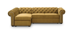 COLTAR EXTENSIBIL 278 CM, VALENTINO L STANGA, GALBEN, DIN STOFA DE CALITATE SUPERIOARA - Img 2