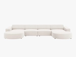 COLTAR JODIE, 6 LOCURI, 364 CM, DIVERSE CULORI SI MATERIALE, DESIGN DEOSEBIT - Img 12