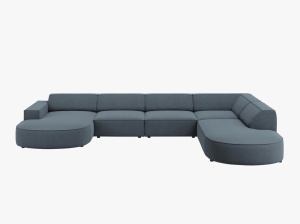 COLTAR JODIE, DREAPTA, 7 LOCURI, 364 CM, DIVERSE CULORI SI MATERIALE, DESIGN DEOSEBIT - Img 14