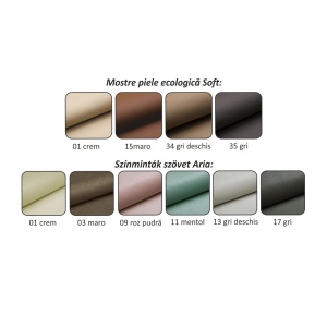 COLTAR KAMELIA, ALB/MARO, PIELE ECOLOGICA SI TEXTIL, EXTENSIBIL, SPATIU DEPOZITARE, UNIVERSAL (S/D), STIL MODERN, TK - Img 1