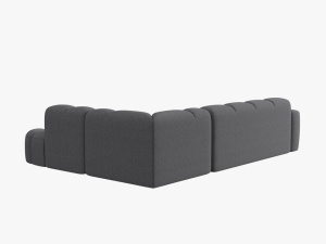 COLTAR LISA, DREAPTA, 5 LOCURI, 293 CM, GRI 89, TAPITERIE DIN STOFA, DESIGN DEOSEBIT - Img 3