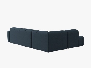 COLTAR LISA, STANGA, 5 LOCURI, 293 CM, ALBASTRU INCHIS 77, TAPITERIE DIN STOFA, DESIGN DEOSEBIT - Img 3
