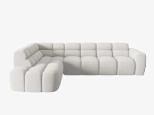 COLTAR LISA, STANGA, 5 LOCURI, 293 CM, GRI DESCHIS 01, TAPITERIE DIN STOFA, DESIGN DEOSEBIT