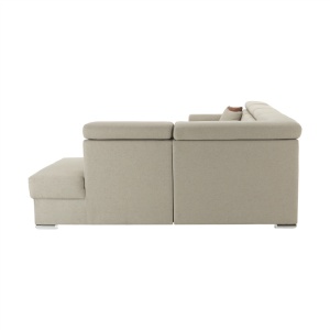 COLTAR MARIETA U, MODEL DREAPTA, BEJ/CARAMIZIU, DIN TEXTIL CABLO, EXTENSIBIL, SPATIU DEPOZITARE, STIL MODERN, TK - Img 5