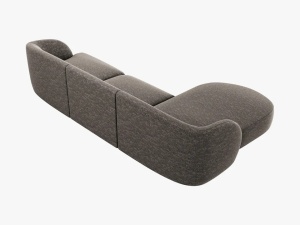 COLTAR MILEY STANGA, 4 LOCURI, 255 CM, GRI 16, TAPITERIE CHENILLE, DESIGN DEOSEBIT - Img 2