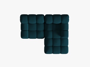 COLTAR MODULAR BELLIS, DREAPTA, 2 LOCURI, 191 CM, BLEUMARIN 87, TAPITERIE DIN CATIFEA 3D, DESIGN DEOSEBIT - Img 7
