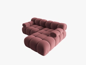 COLTAR MODULAR BELLIS, DREAPTA, 2 LOCURI, 191 CM, ROZ 63, TAPITERIE DIN CATIFEA, DESIGN DEOSEBIT - Img 3