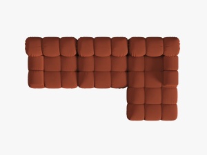 COLTAR MODULAR BELLIS, DREAPTA, 3 LOCURI, 285 CM, SCORTISOARA 44, TAPITERIE DIN CATIFEA 3D, DESIGN DEOSEBIT - Img 6