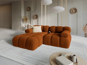 COLTAR MODULAR BELLIS, STANGA, 2 LOCURI, 191 CM, SCORTISOARA 56, TAPITERIE DIN CATIFEA, DESIGN DEOSEBIT