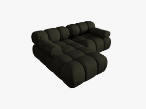 COLTAR MODULAR BELLIS, STANGA, 2 LOCURI, 191 CM, VERDE 77, TAPITERIE DIN CATIFEA 3D, DESIGN DEOSEBIT - Img 3