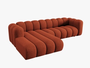 COLTAR MODULAR LUPIN, STANGA, 4 LOCURI, 288 CM, SCORTISOARA 44, TAPITERIE CHENILLE, DESIGN DEOSEBIT - Img 4