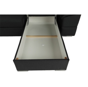 COLTAR SEGORIA ROH U, MODEL DREAPTA, GRI INCHIS, DIN TEXTIL MALMO, EXTENSIBIL, SPATIU DEPOZITARE, STIL MODERN, TK - Img 4
