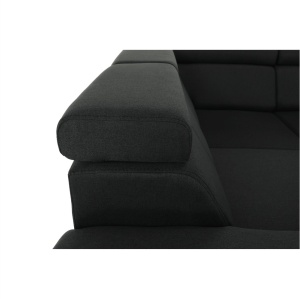 COLTAR SEGORIA ROH U, MODEL DREAPTA, GRI INCHIS, DIN TEXTIL MALMO, EXTENSIBIL, SPATIU DEPOZITARE, STIL MODERN, TK - Img 6