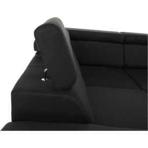COLTAR SEGORIA ROH U, MODEL DREAPTA, GRI INCHIS, DIN TEXTIL MALMO, EXTENSIBIL, SPATIU DEPOZITARE, STIL MODERN, TK - Img 8