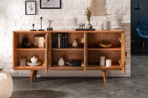 COMODA 160CM, LONG ISLAND, FURNIR DIN LEMN DE MANGO SI MDF, DESIGN RETRO, ARTIM GROUP SELECTION - Img 5