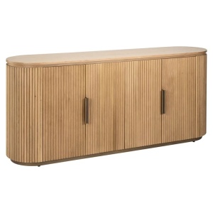 COMODA BELFORT, 185 CM, NATUR, DIN LEMN DE STEJAR SI METAL, RICHMOND INTERIORS