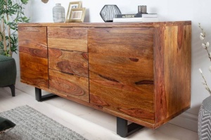 COMODA/BUFET, ELEMENTS II 160CM, COD 37208, DIN LEMN SHEESHAM, DESIGN VINTAGE - Img 1