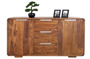 COMODA DIN LEMN MASIV DE TRANDAFIR 145CM, GOA, COD 35858, STIL RUSTIC - Img 2