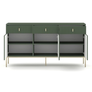 COMODA LIVING 155CM, ARTIM MEBLE, CU 3 USI, REALIZATA DIN MDF, CULOARE VERDE, STIL MODERN - Img 4