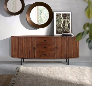 COMODA LIVING 180CM, CULOARE CIRES, DIN LEMN DE SALCAM SI METAL, CU 2 USI, GINER Y COLOMER