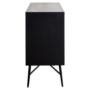 COMODA TETRO, 160 CM, NEGRU/CROM, DIN MDF, LEMN DE MANGO SI METAL, RICHMOND INTERIORS - Img 2