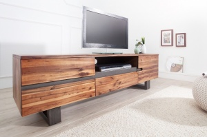 COMODA TV 160CM, GENESIS, COD 37225, DIN LEMN MASIV DE SALCAM DESIGN VINTAGE/INDUSTRIAL