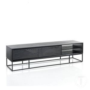 COMODA TV 175CM,HORO, COD 3866, STIL INDUSTRIAL, REALIZATA DIN METAL SI LEMN MASIV MANGO