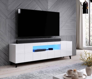 COMODA TV, CAMA-REJA-RTV-GRA/GRA, DIN PLACI LAMINATE SI MDF DIVERSE NUANTE, DESIGN MODERN - Img 7