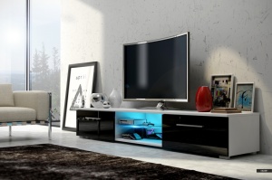 COMODA TV EDITH DIN LEMN SI PLACI LAMINATE SI MDF - DIVERSE NUANTE