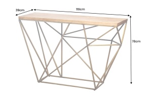 CONSOLA, DIAMOND, 120CM, BLAT DIN LEMN DE MANGO SI METAL, ARTIM GROUP SELECTION - Img 4