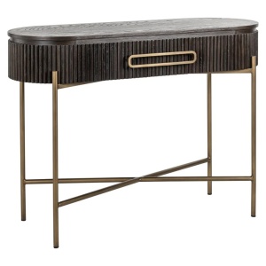 CONSOLA LUXOR, 7758, CONFECTIONATA DIN FIER, PLACAJ SI FURNIR DE STEJAR, STIL MODERN
