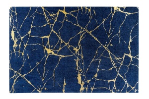 COVOR, MARMURA 160X240CM, ALBASTRU REGAL/AURIU, POLIESTER/BUMBAC, ARTIM GROUP SELECTION - Img 3