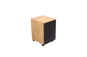 DULAP BIROU MOBIL, STUDIO, COD 40626, DIN MDF, IMITANT CULOAREA STEJARULUI - Img 1