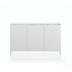 DULAP/BUFET 130CM, EDDY, COD 4381, STIL MODERN, REALIZATA PANOURI LAMINATE, ALB HIGH GLOSS - Img 2